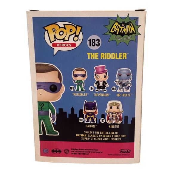Funko POP! Heroes Batman Classic TV Series -The Riddler #183 Vinyl Figure In Box - Picture 3 of 6